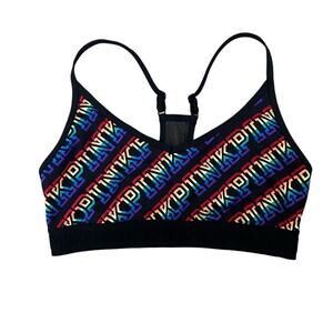 Victoria's Secret PINK Colorful Rainbow Sports Bra Large